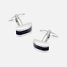 Pronto Uomo Rectangle Black Enamel Cufflinks