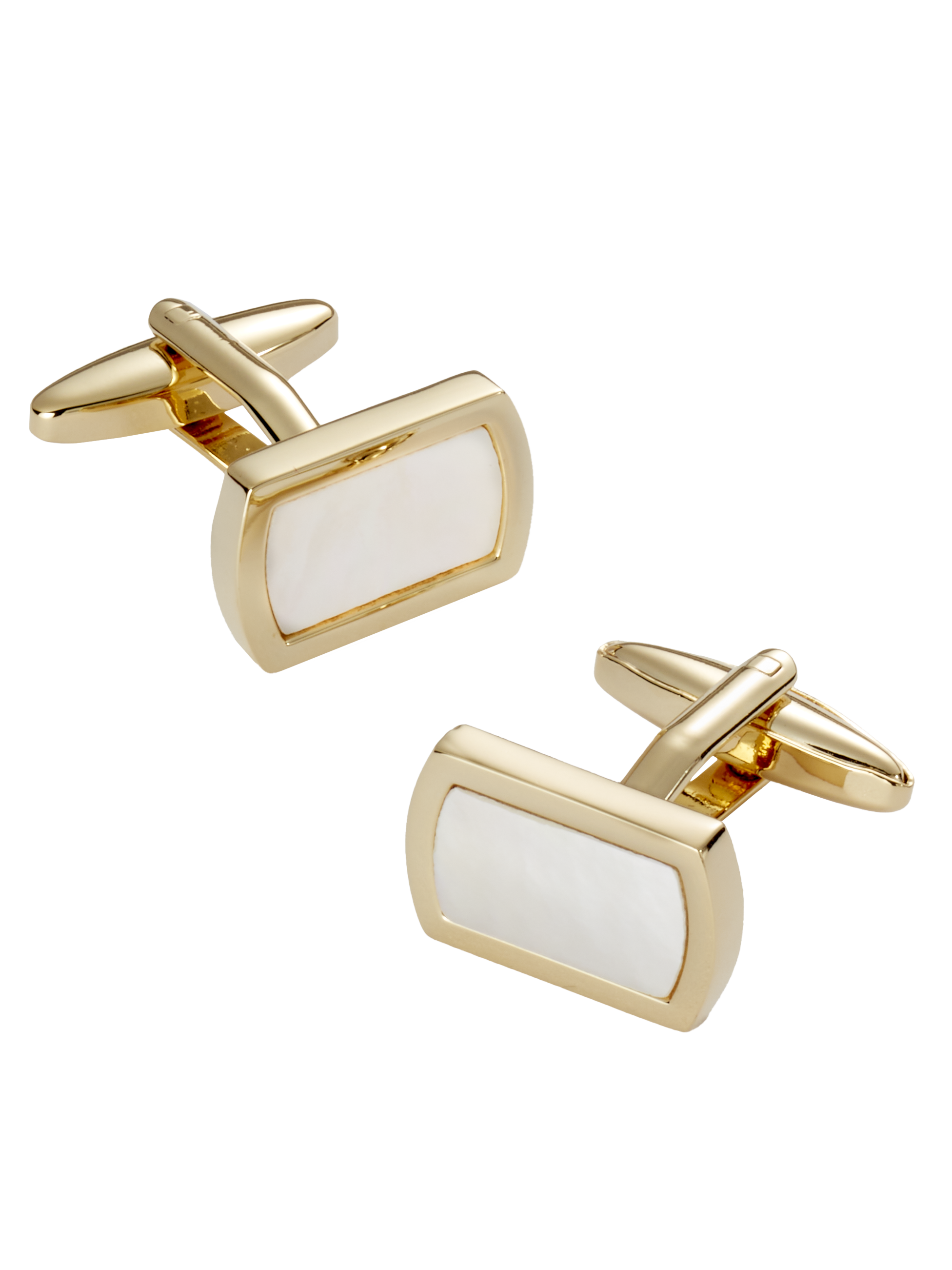 Rectangular Mother-Of-Pearl Cufflinks