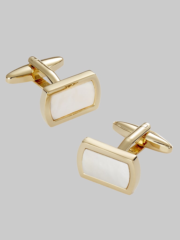 Pronto Uomo Rectangle Mother-of-Pearl Cufflinks