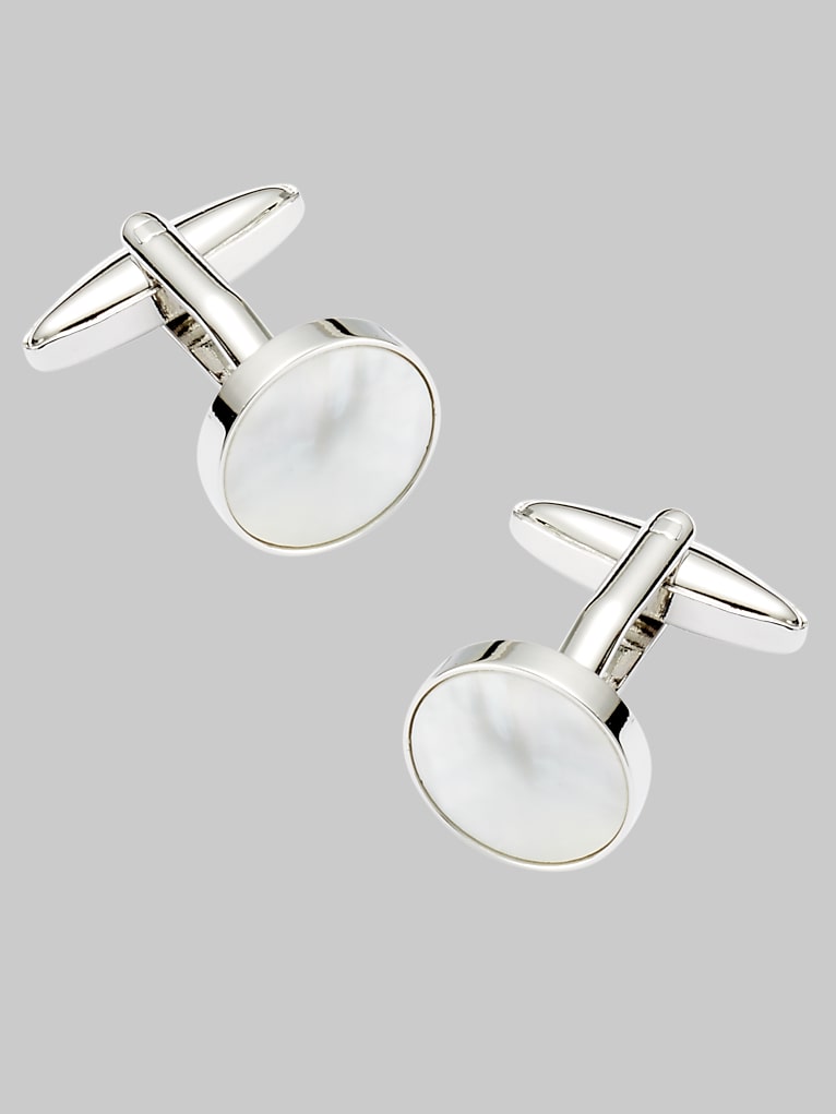 Pronto Uomo Round Mother-of-Pearl Cufflinks
