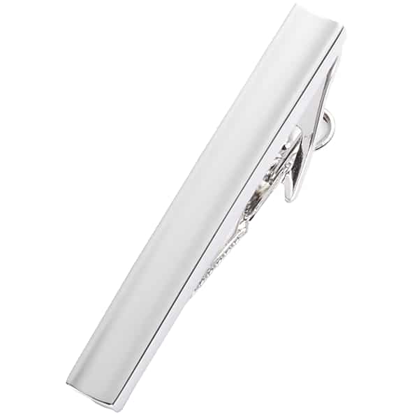 Pronto Uomo Men's Minimalist Metal Dip Curve Tie Bar Silver - Size: One Size - Only Available at Men's Wearhouse TMW835B80025