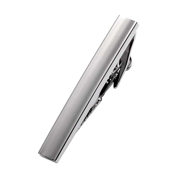 Pronto Uomo Men's Minimalist Metal Dip Curve Tie Bar Gunmetal - Size: One Size - Only Available at Men's Wearhouse
