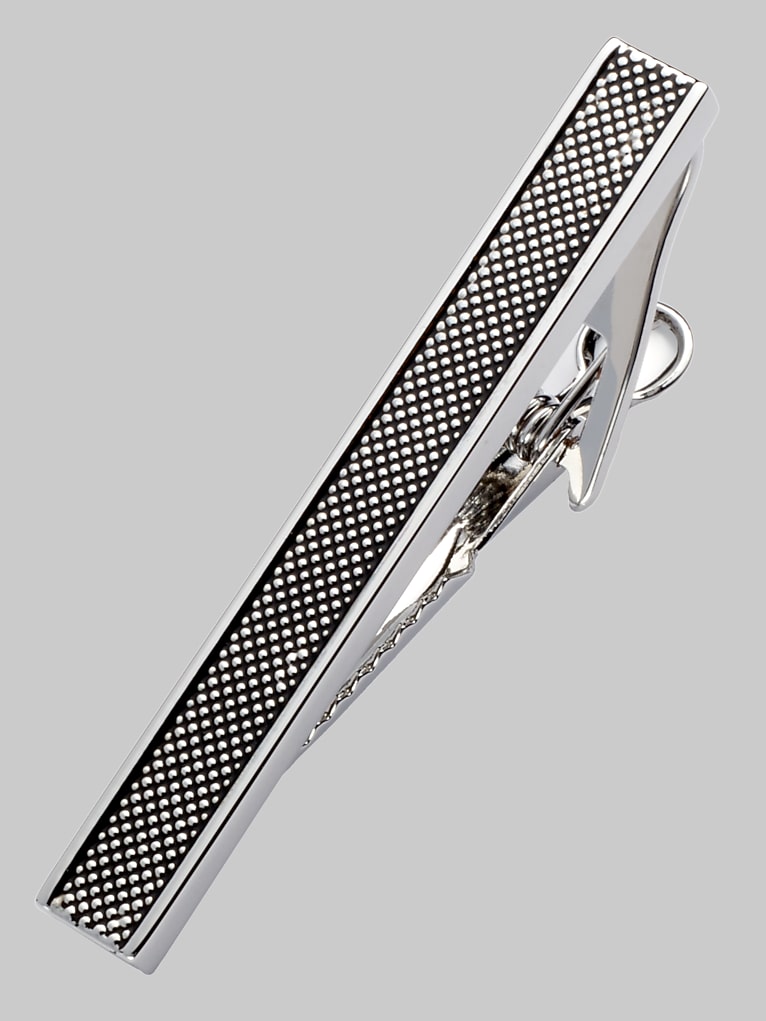 Pronto Uomo Textured Dots Tie Bar