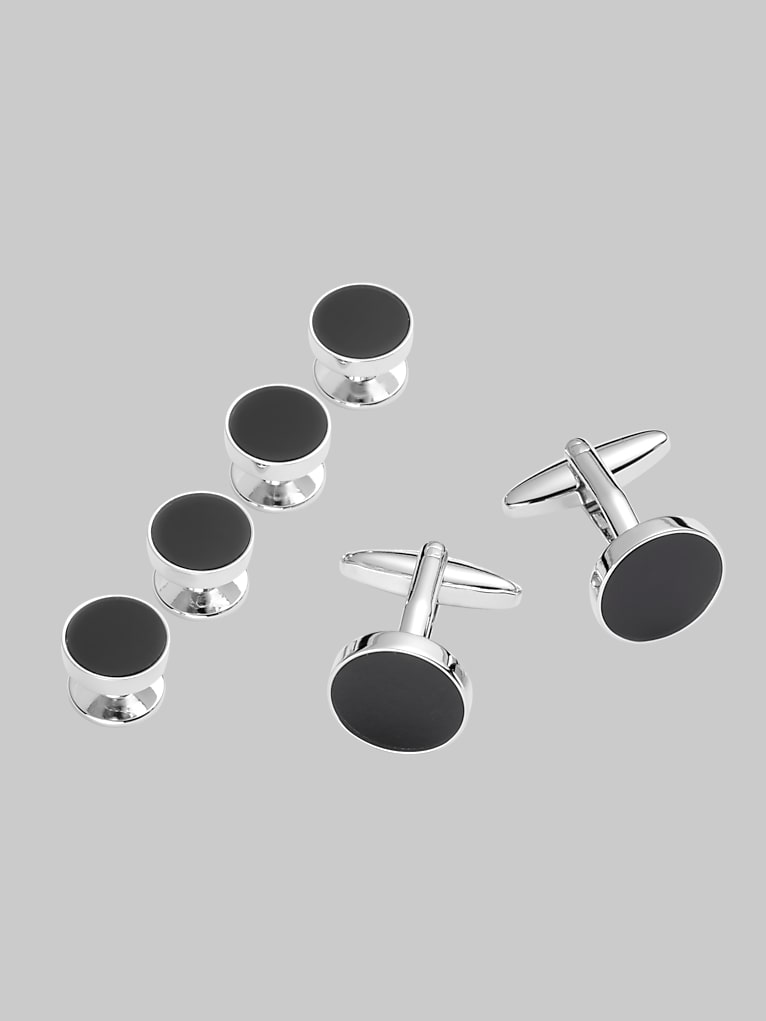 Pronto Uomo Circle Cufflinks & Studs Set