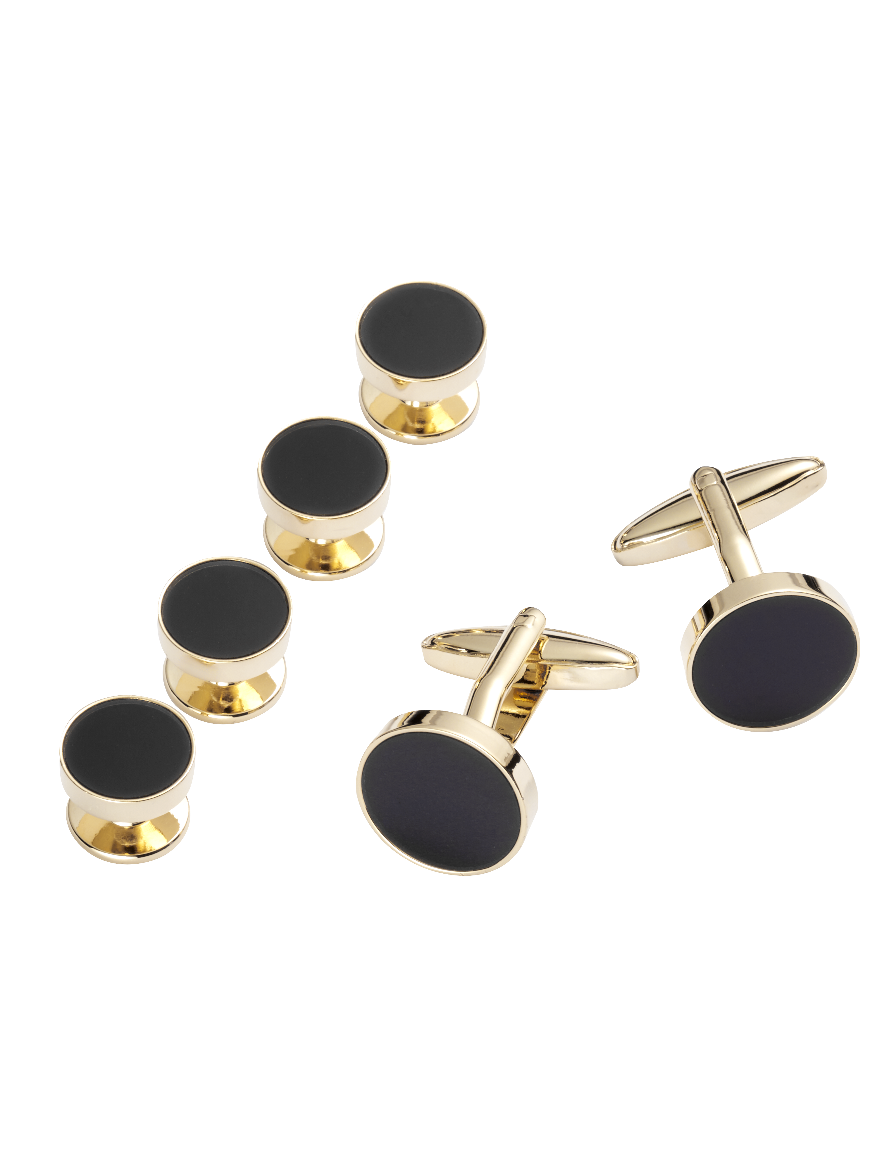 Circle Cuff Link & Stud Set