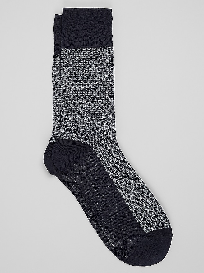Men's Basketweave Dress Socks, 1-Pair