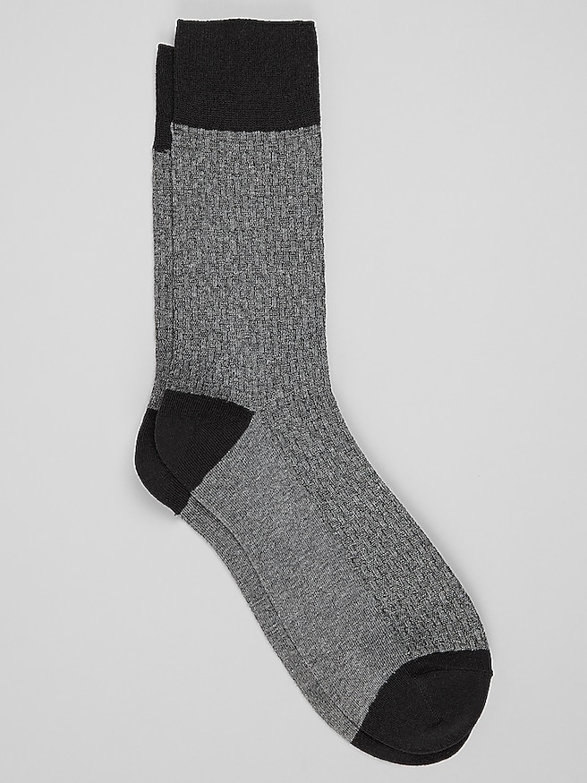 Men's Basketweave Dress Socks, 1-Pair