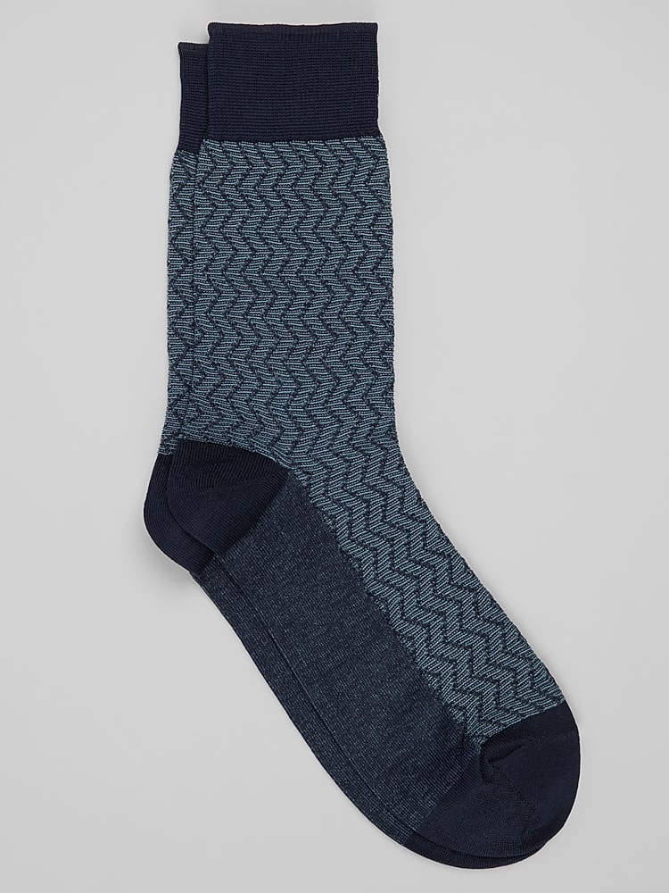 Joseph Abboud Vertical Chevron Dress Socks, 1-Pair, Navy - Blue | Socks |  Men's Wearhouse