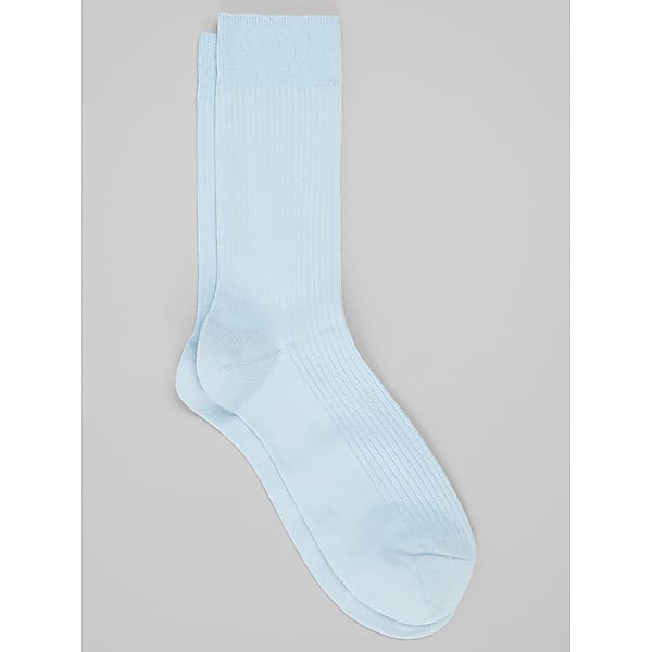 Joseph Abboud Men's Everyday Ribbed Mid-Calf Socks, 1-Pair Lt Blue - Size: One Size
