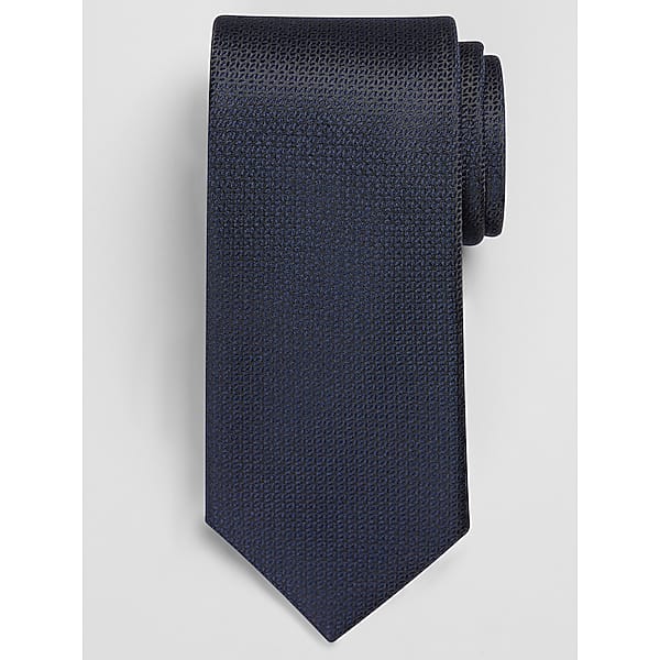 Calvin Klein Men's Narrow Micro Geo Tie Navy - Size: One Size TMW83BR80001