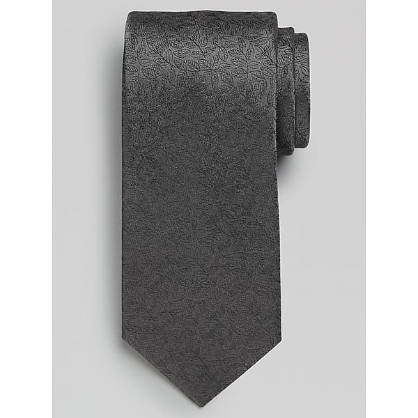 Calvin Klein Men's Narrow Lucy Floral Tie Charcoal - Size: One Size TMW83BU80020