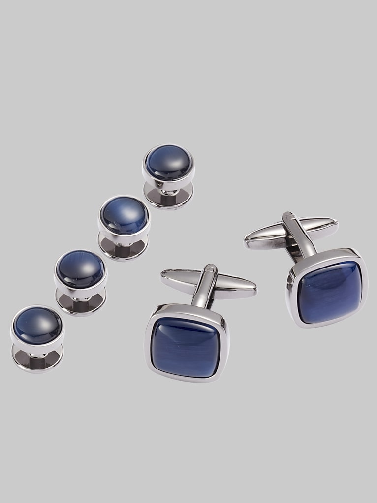Pronto Uomo Blue Stone Cufflinks & Studs Set