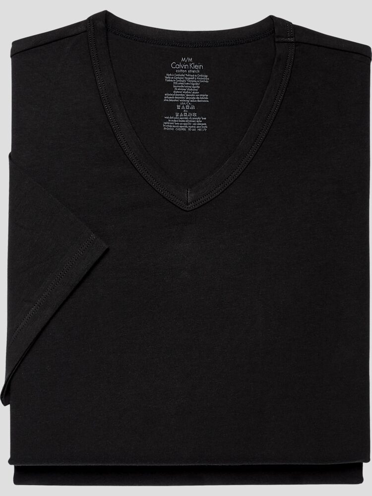 Calvin Klein V Neck Tee Shirt 2 Pack Undershirts Men s Wearhouse