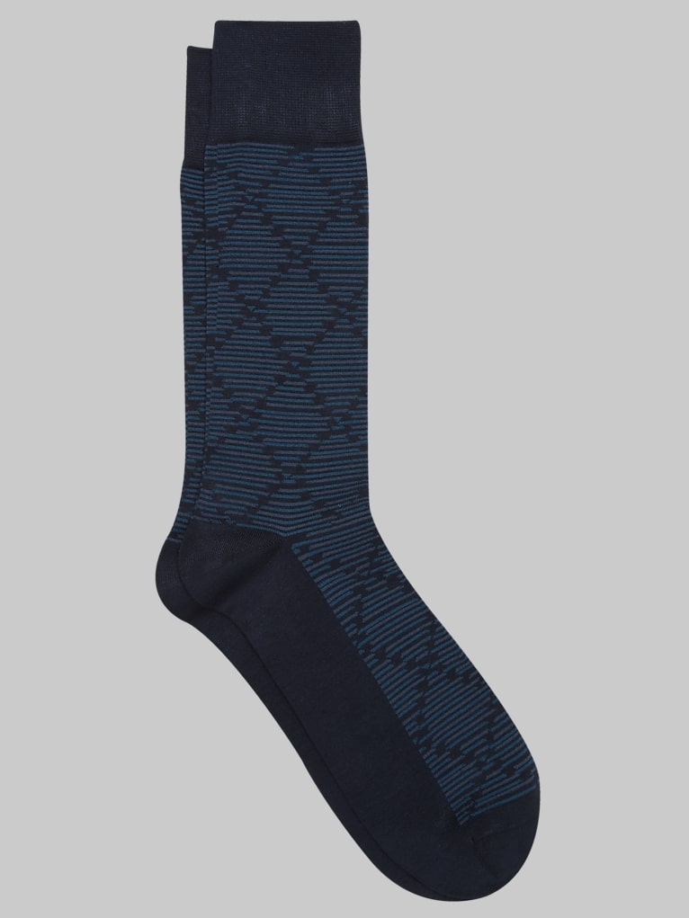 Pronto Uomo Diamond Stripe Socks, 1-pair
