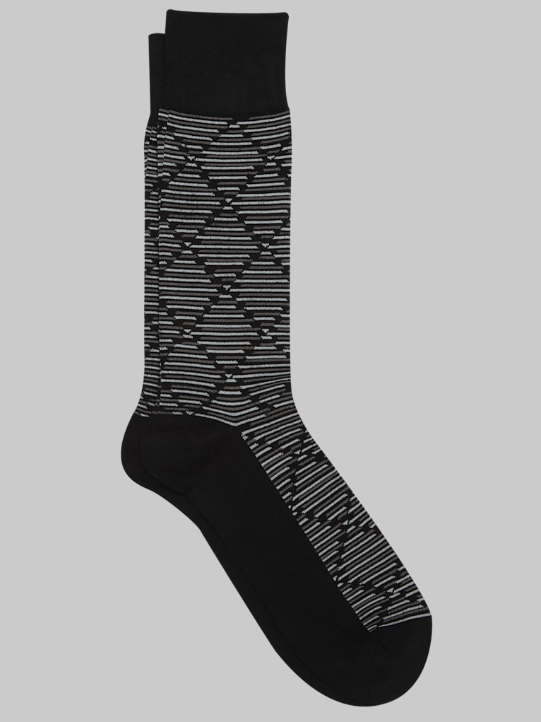 Pronto Uomo Diamond Stripe Socks, 1-pair