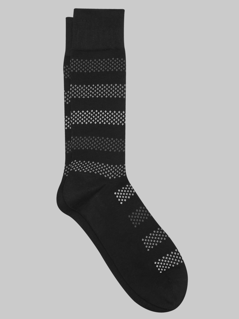 Pronto Uomo Geometric Dots and Stripes Socks, 1-pair