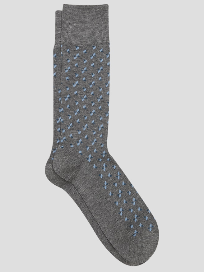 Pronto Uomo Men's Small-Pattern Socks, 1-pair , Gray