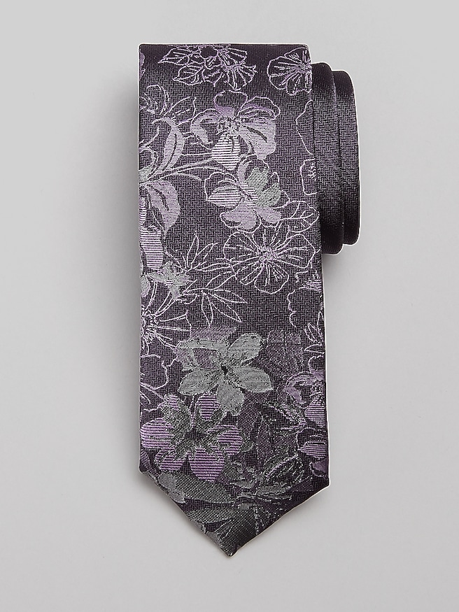 Egara Falling Floral Tie Purple