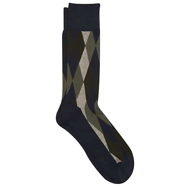 Pronto Uomo Men's Diamond Pattern Socks, 1-pair Blue - Size: One Size - Only Available at Men's Wearhouse TMW83JB80001