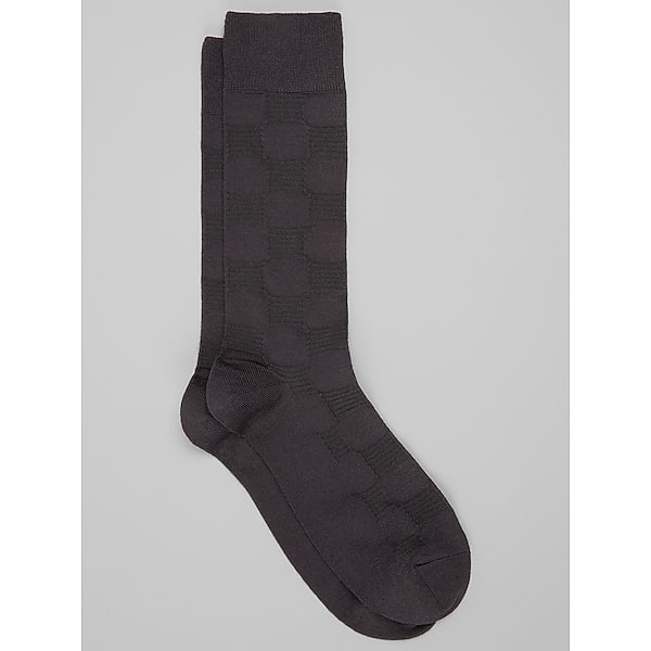 Joseph Abboud Men's Solid Textured Socks, 1-Pair Black - Size: One Size