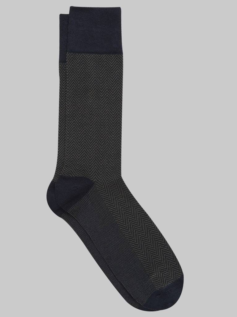 Pronto Uomo Modern Herringbone Socks, 1-Pair