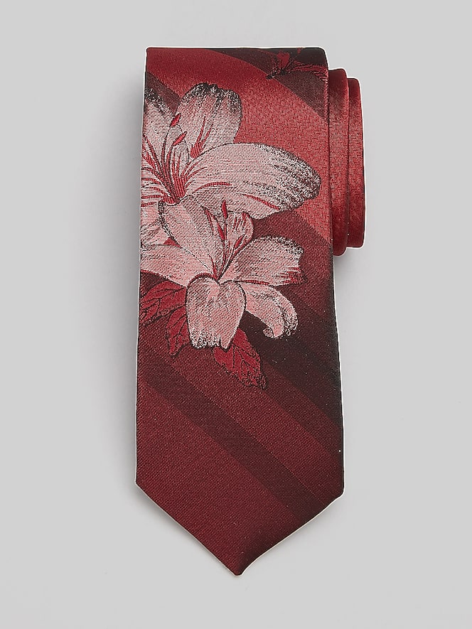 Egara Hibiscus Stripe Tie