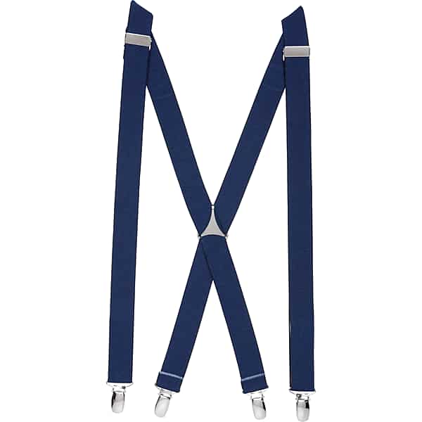 Egara Men's Clip Suspenders Blue - Size: One Size