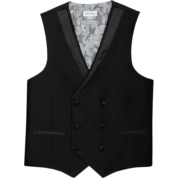 Calvin Klein Men's Double-Breasted Vest Blk Db Vest - Size: Medium