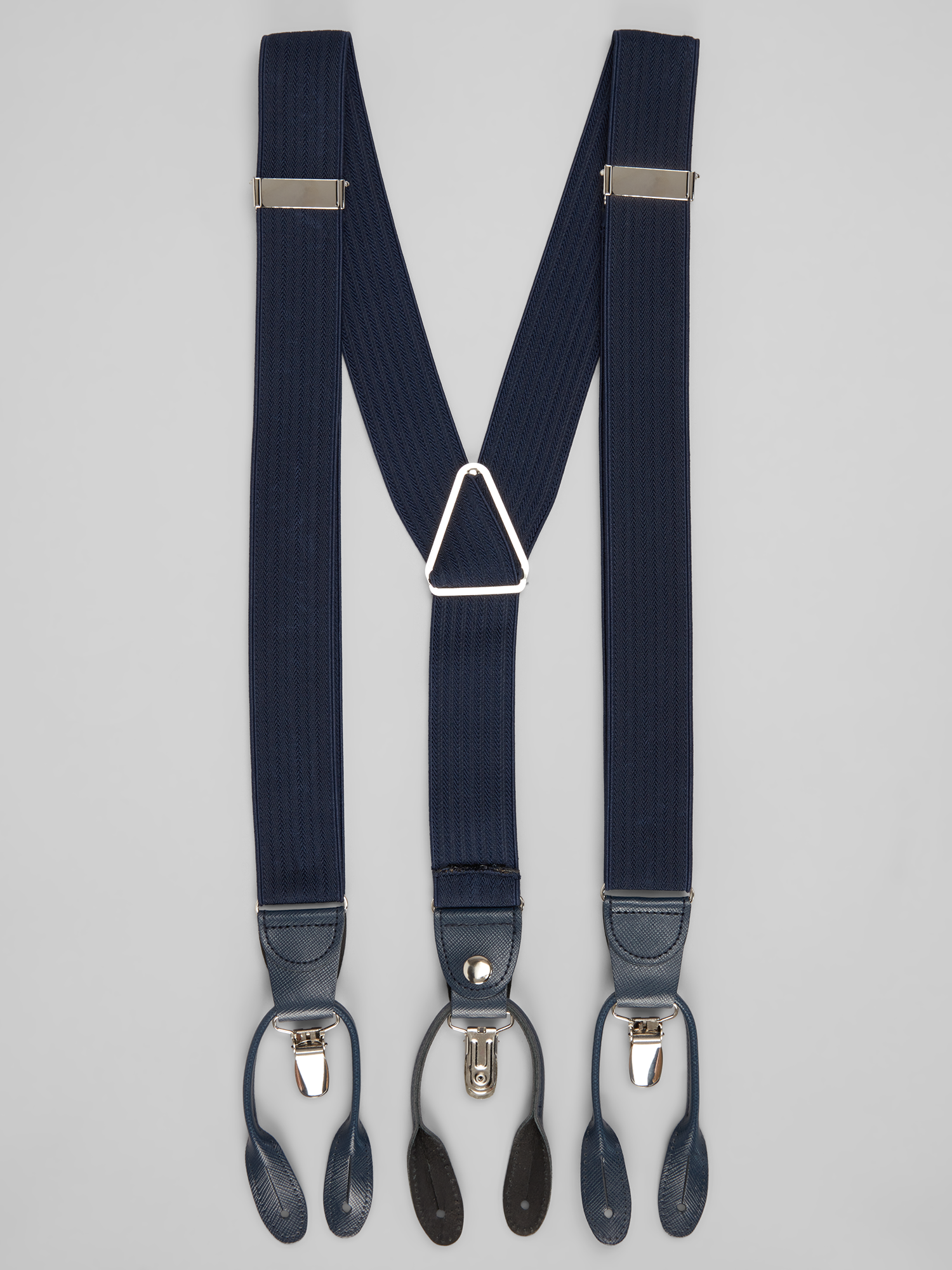 SHOJIFUJITA ショウジフジタ SUSPENDERS 濃紺 Joseph Abboud Solid Convertible Suspender, Navy - Blue