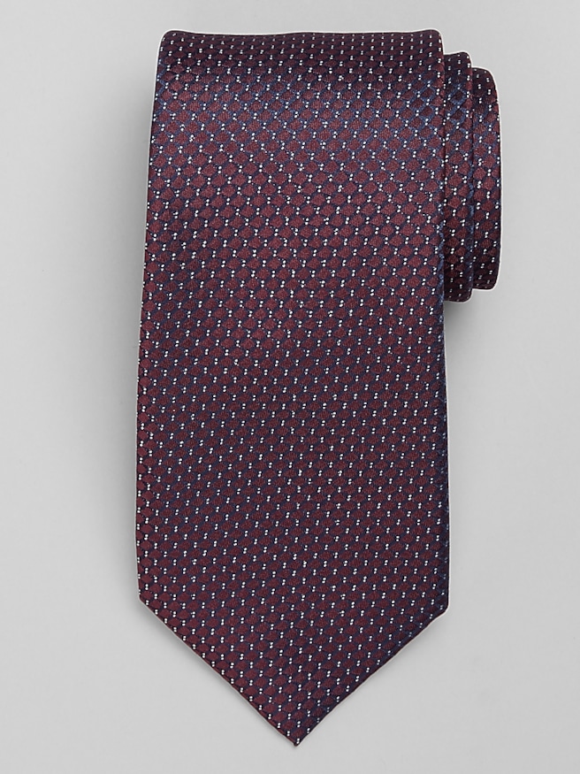 Calvin Klein Micro Neat Tie Burgundy