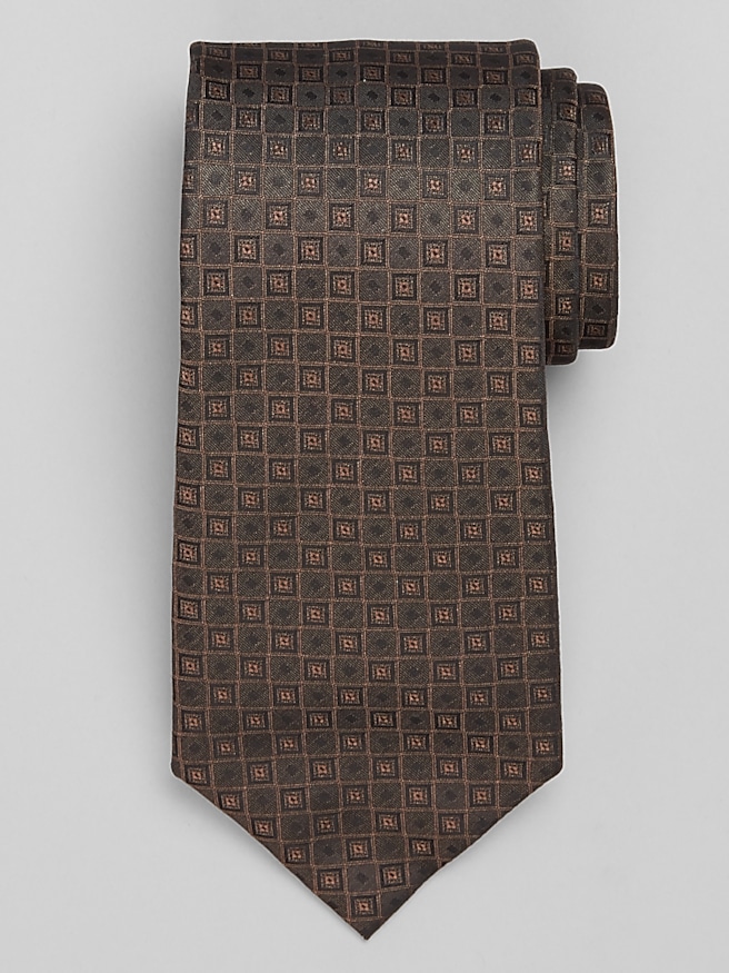 Calvin Klein Medallion Tie Brown