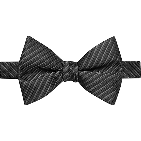 Calvin Klein Men's Textured Formal Pre-Tied Bow Tie Black - Size: One Size TMW845X80002
