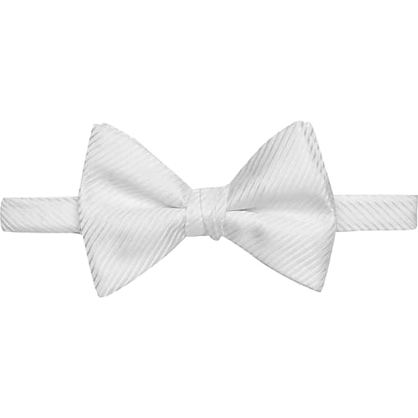 Calvin Klein Men's Textured Formal Pre-Tied Bow Tie White - Size: One Size