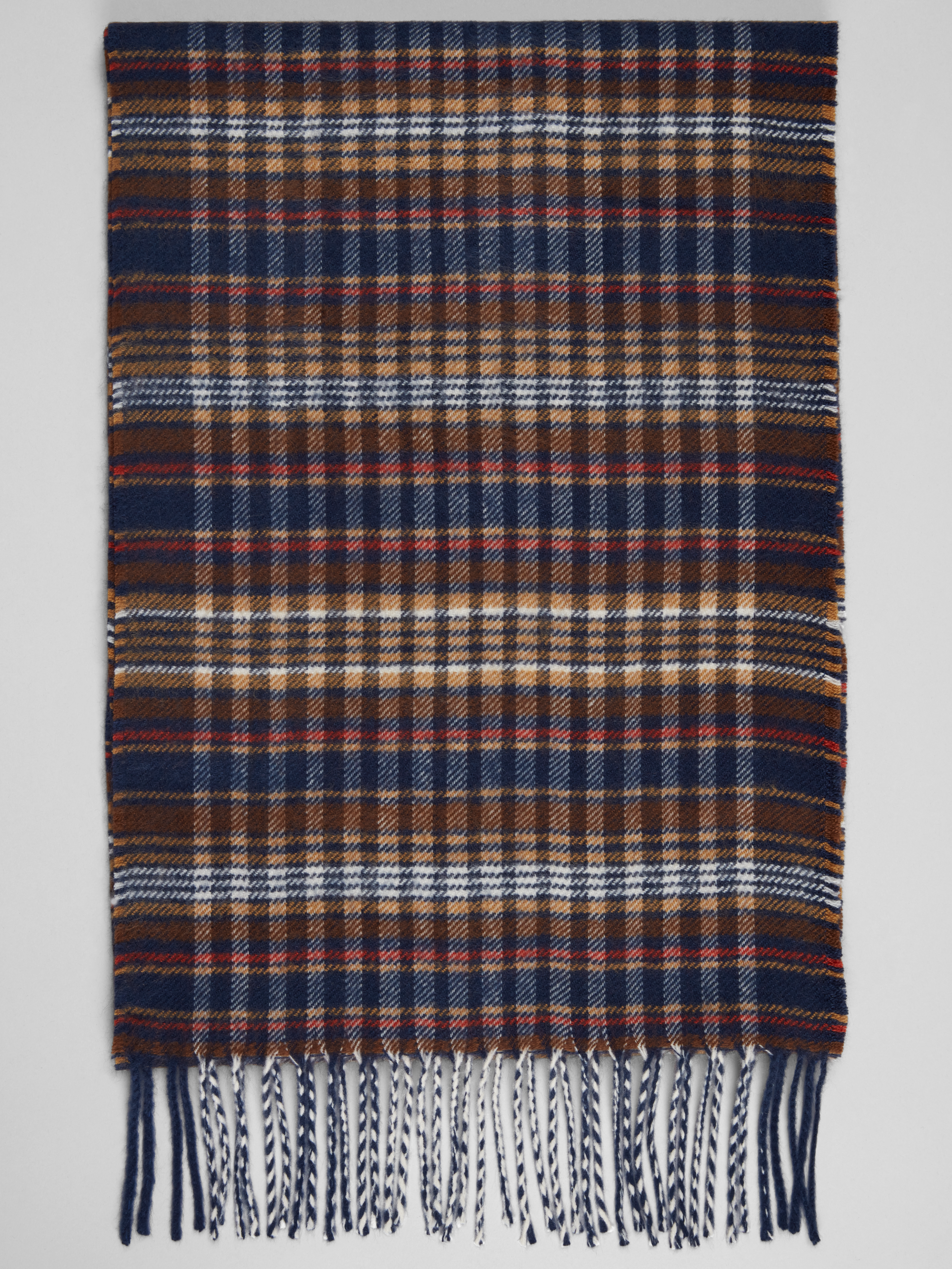 Plaid Twisted Fringe Scarf