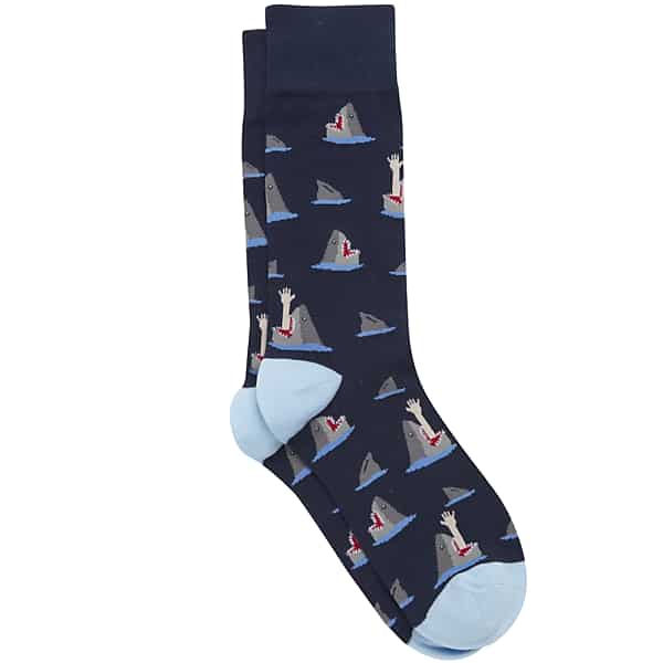 Egara Mens Shark Socks 1pair Navy