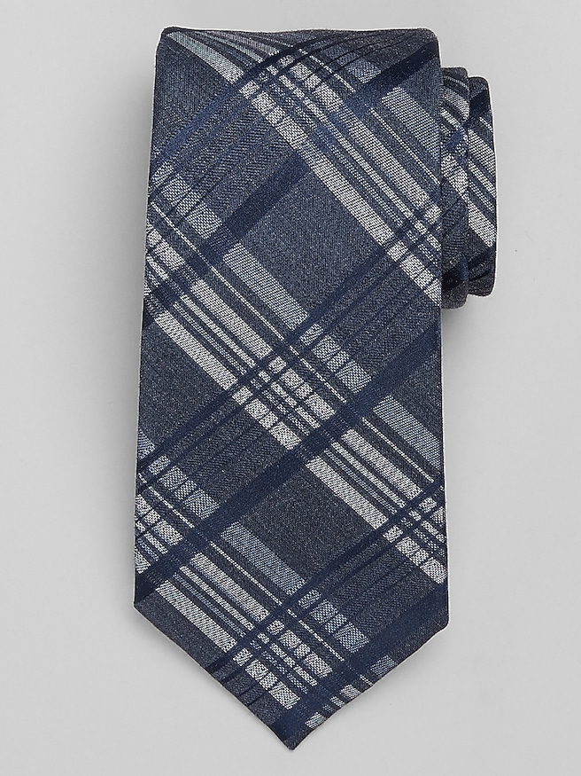 Calvin Klein Cedar Plaid Tie Navy