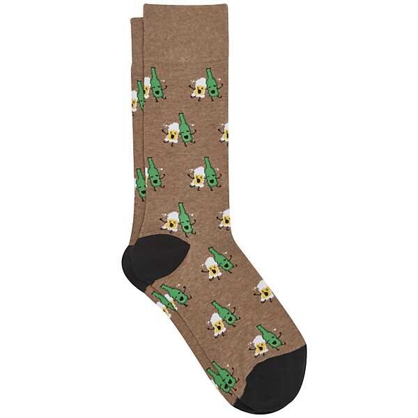 Egara Men's Beer Socks, 1-pair Tan - Size: One Size TMW84FB80018