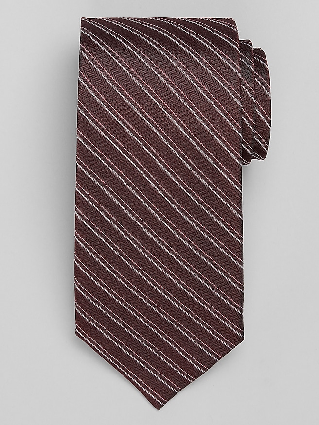 Calvin Klein Stripe Tie Burgundy