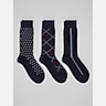 Joseph Abboud Vertical Chevron Dress Socks, 3-Pack