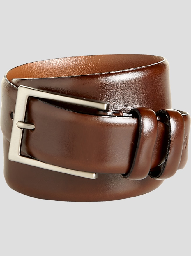Joseph Abboud Big & Tall Men's Minimalist Leather Belt , Brown