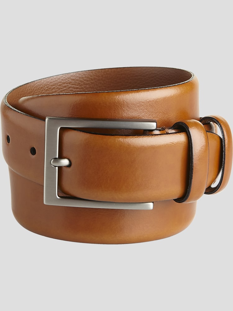 Joseph Abboud Minimalist Leather Belt, Cognac - Brown - Big & Tall | Belts  | Men's Wearhouse