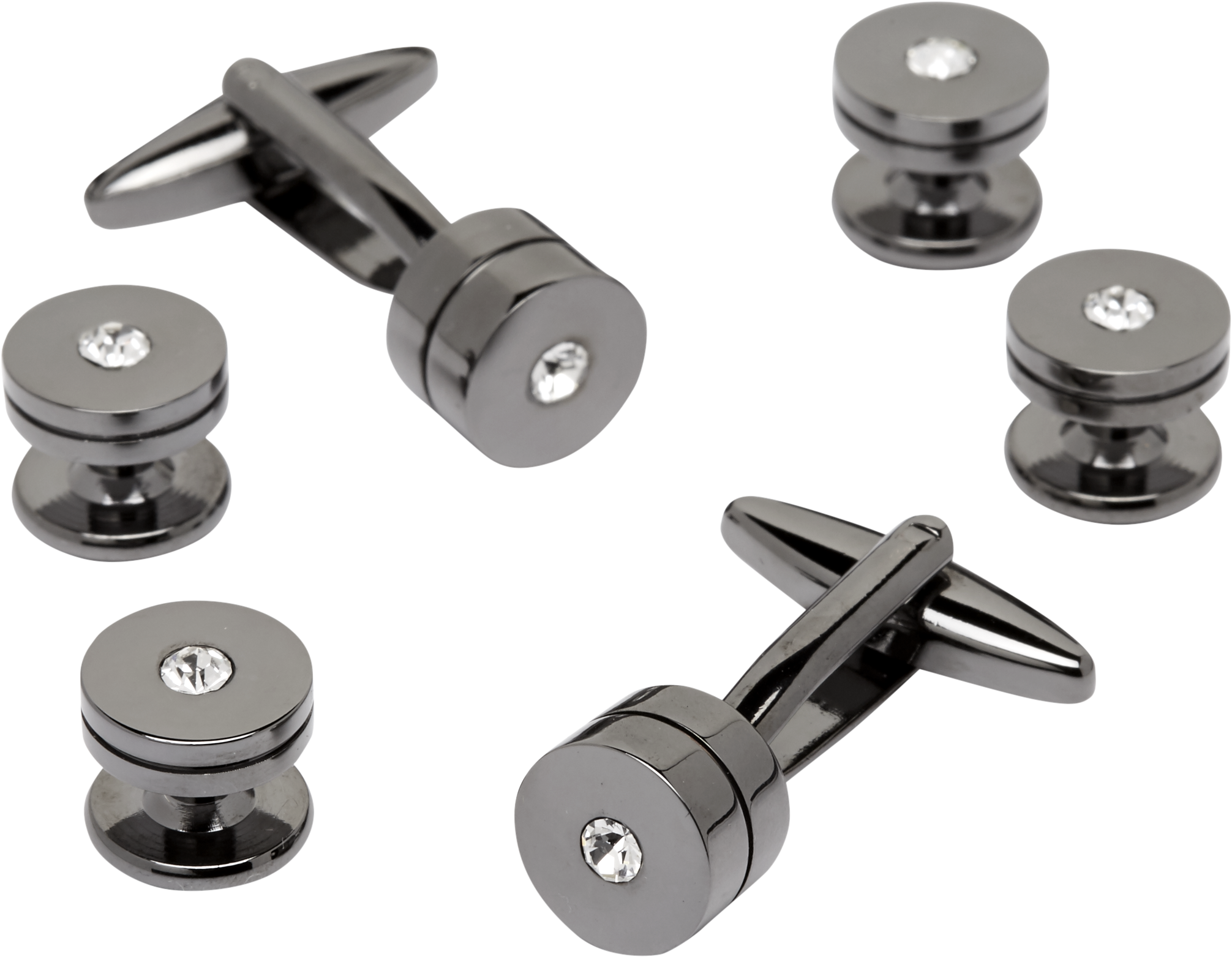 Pronto Uomo Rhinestone Cufflink and Stud Set Cufflinks Men's Wearhouse