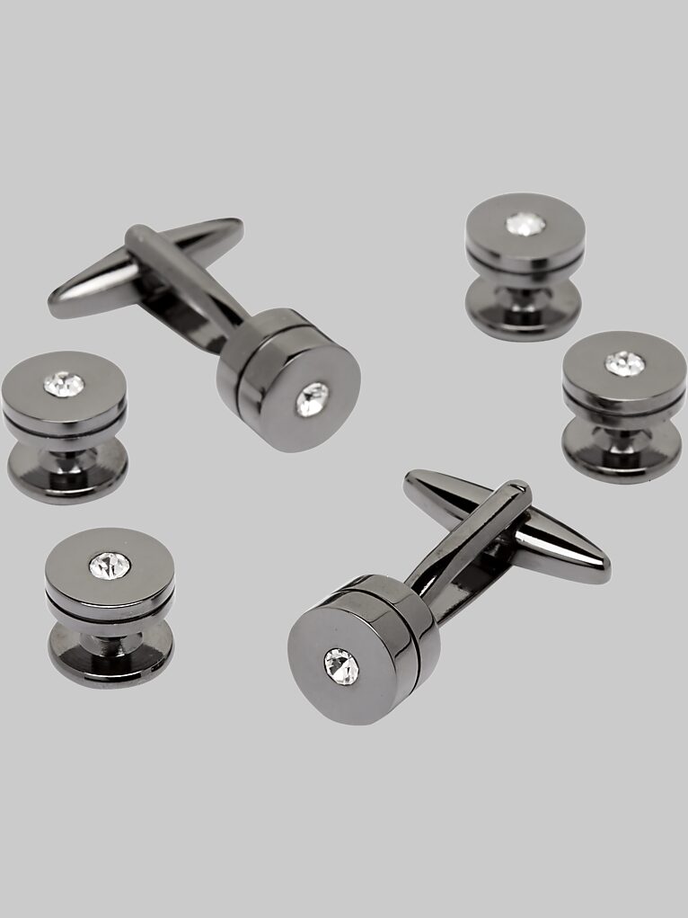 Pronto Uomo Rhinestone Cufflink and Stud Set Cufflinks Men's Wearhouse