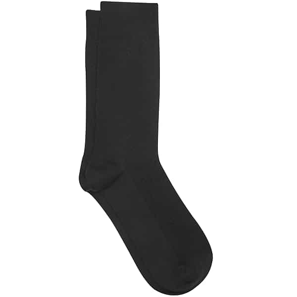 Egara Men's Textured Block Socks, 1-pair Black - Size: One Size