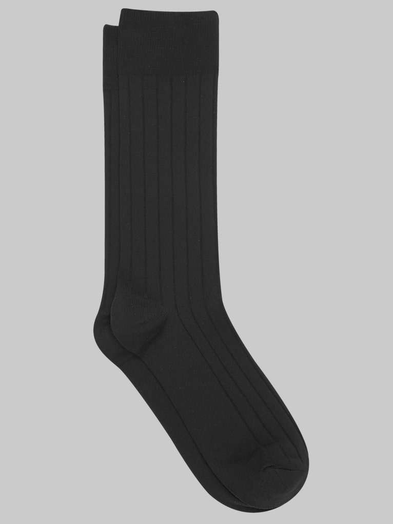 Pronto Uomo Solid Ribbed Tux Socks, 1-pair
