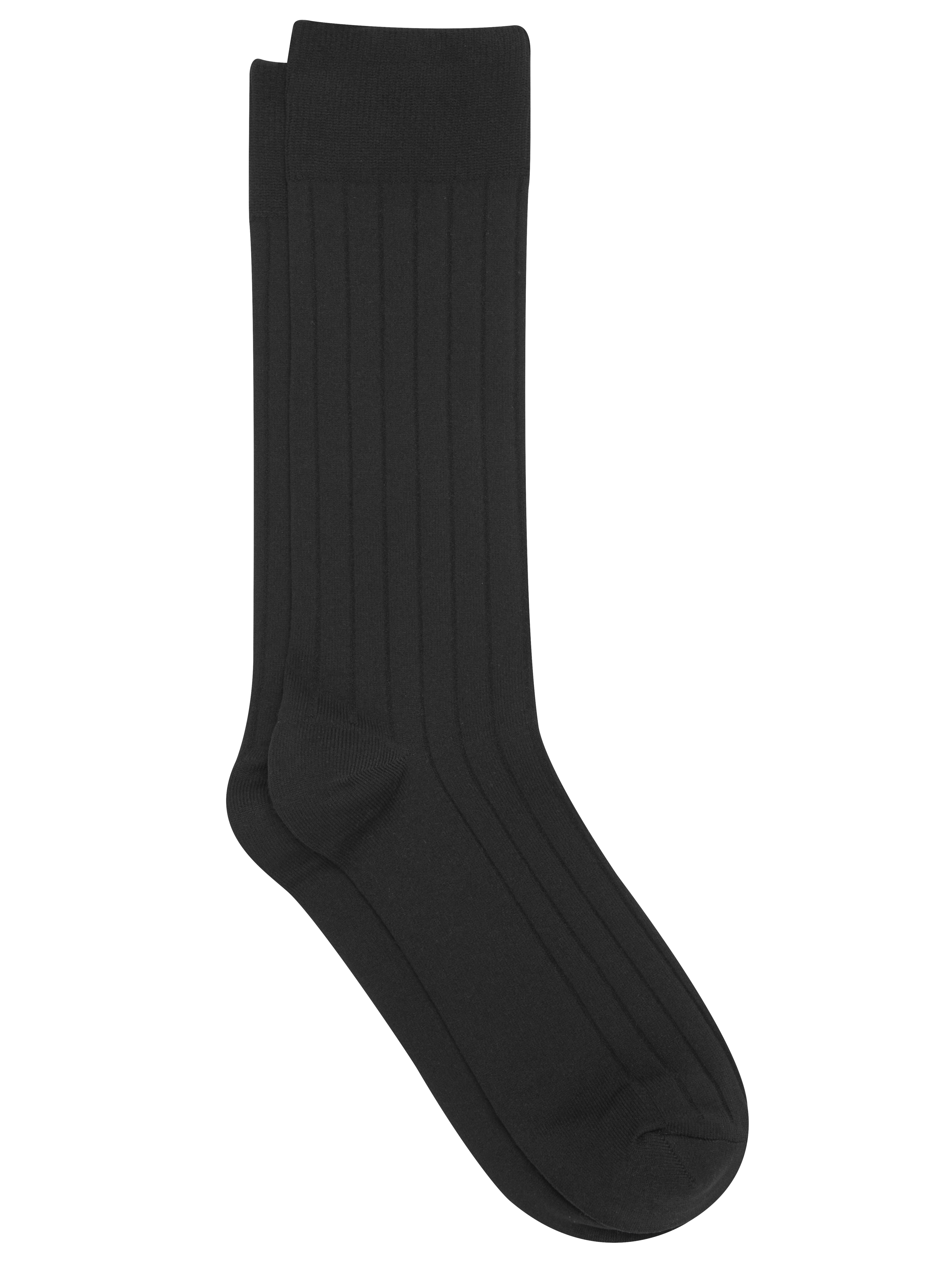 Solid Ribbed Tux Socks, 1-pair