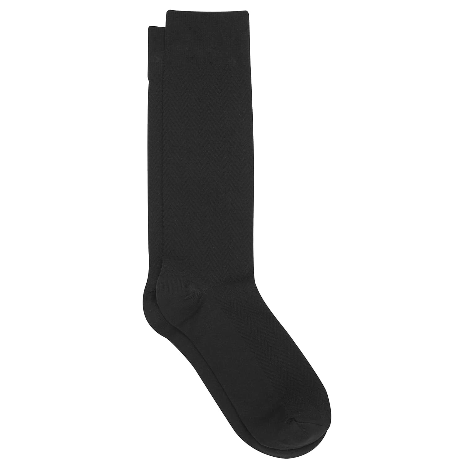 Pronto Uomo Men’s Black Chevron Tuxedo Dress Socks – One Size Mid-Calf Cotton-Blend Formal Socks for Suits and Dress Shoes