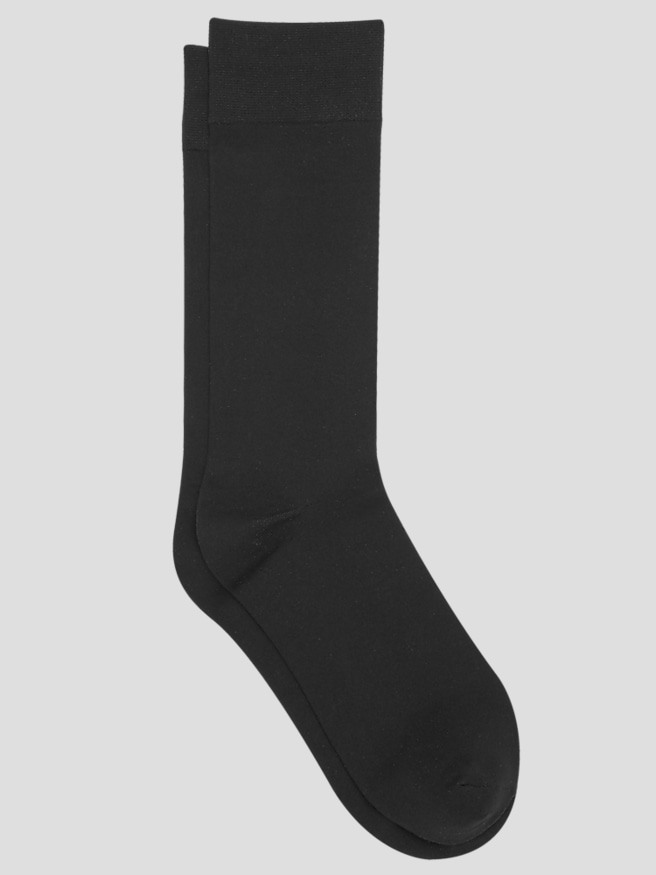 Egara Men's Solid Felt Tux Socks, 1-pair , Black