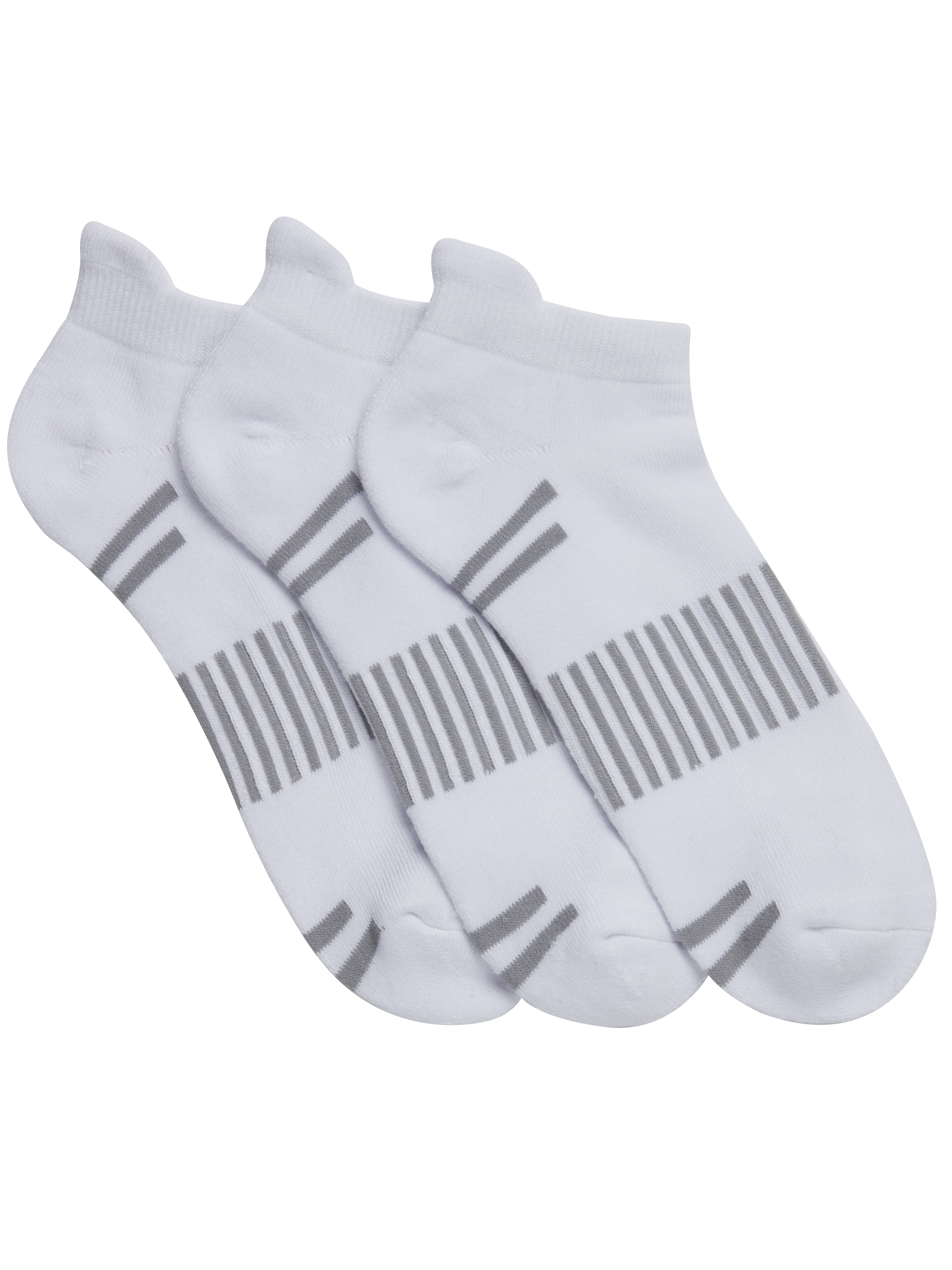 Stripe Low-Cut Socks, 3-Pack