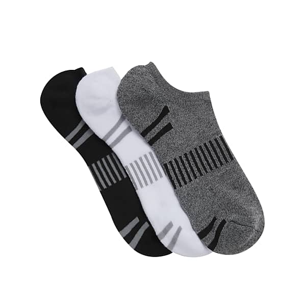 Egara Men’s No-Show Socks, 3-Pack Black – Size: One Size